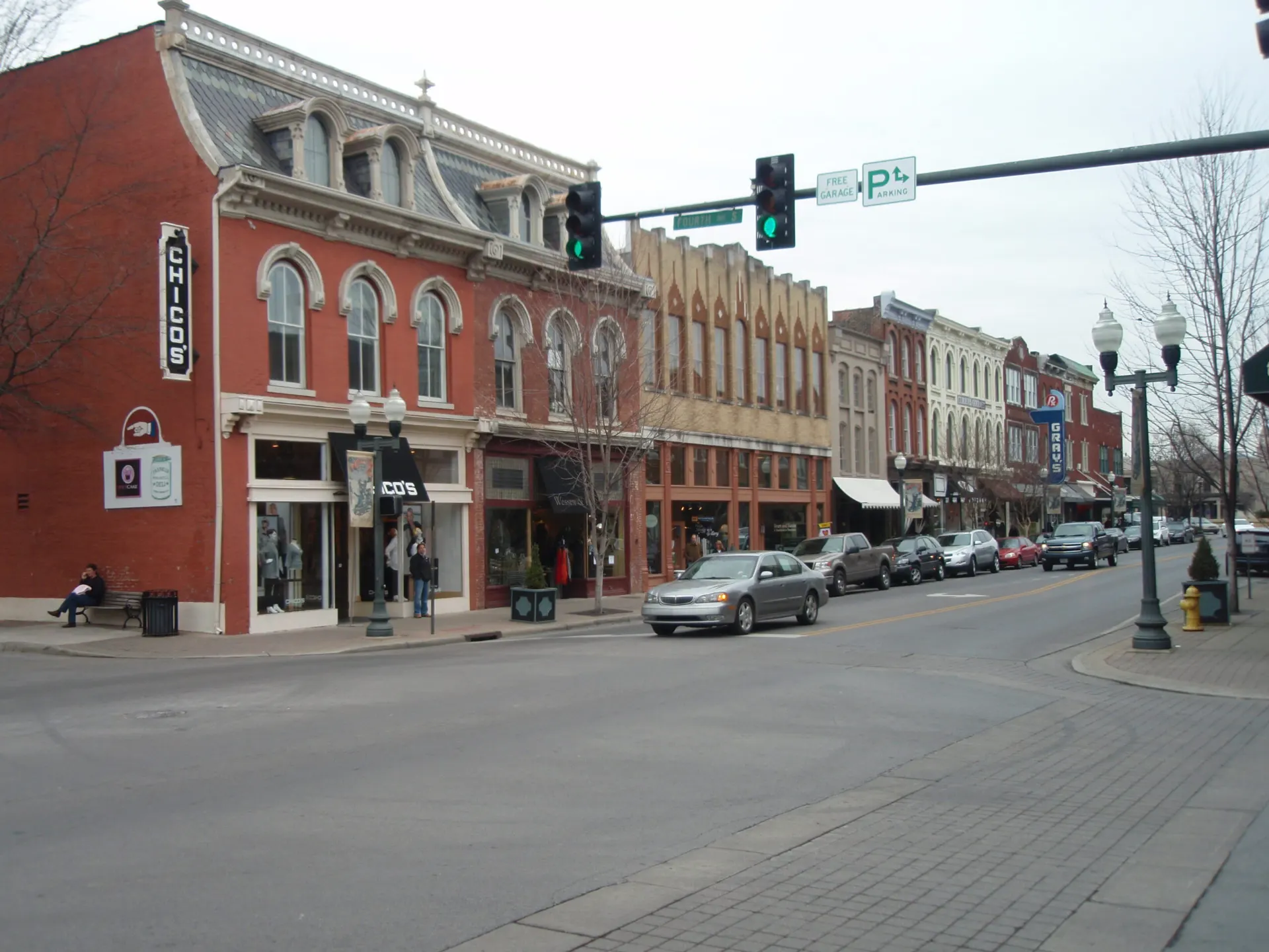 Main Street in historic downtown Franklin, Tennessee