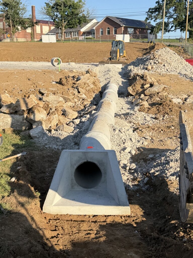 Storm outlet structure installed at the Cannon County EOC