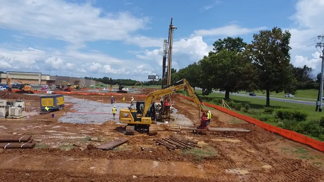Overview of the graded McDonald's site in Smyrna, TN